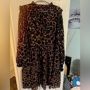 J. Crew leopard dress
